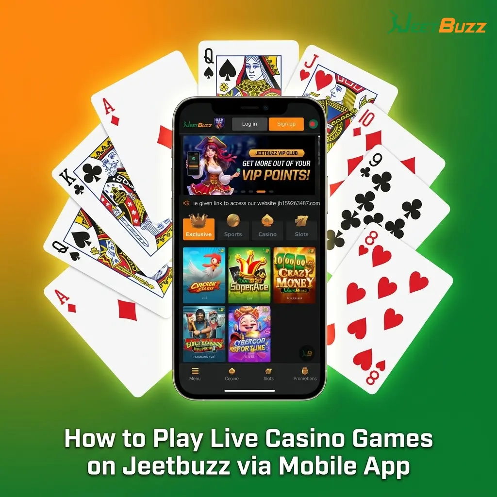 Jeetbuzz mobile app live casino gameplay on Android and iOS with live table betting options