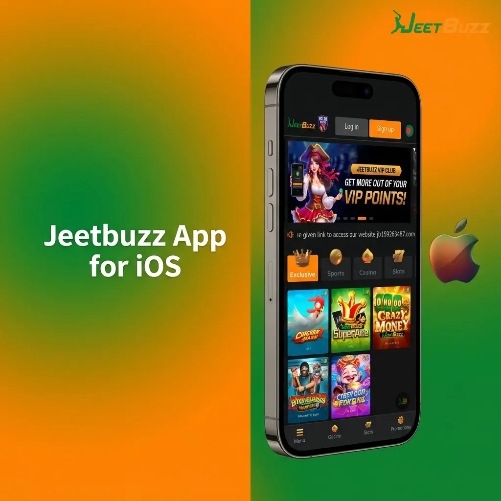 Jeetbuzz iOS app download page showing compatibility requirements for iPhone and iPad users in Bangladesh