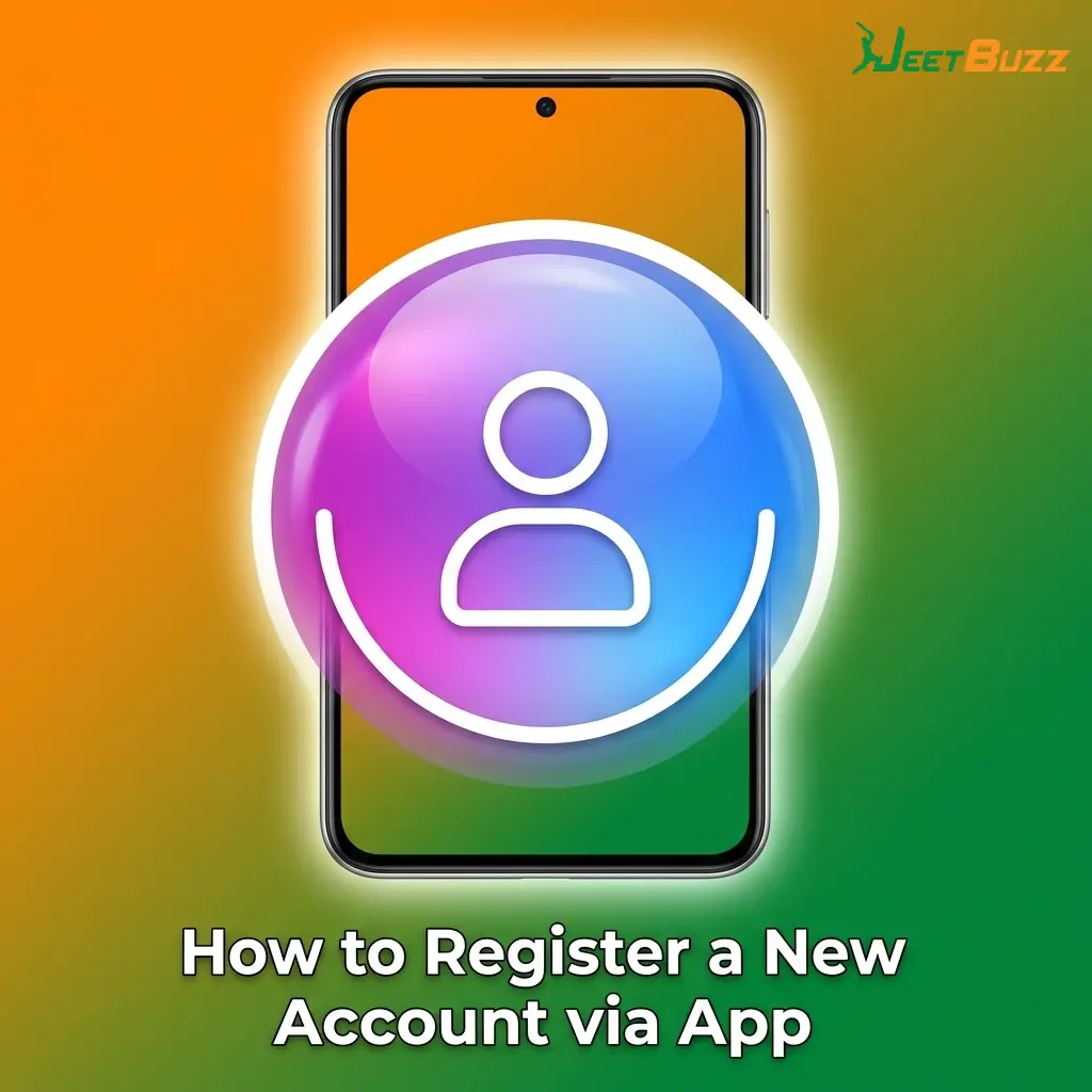Jeetbuzz app registration screen showing sign-up steps including personal details entry and OTP verification process