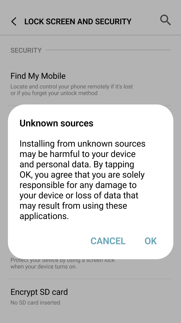 Enable unknown sources in settings to proceed with the Jeetbuzz Android app installation.