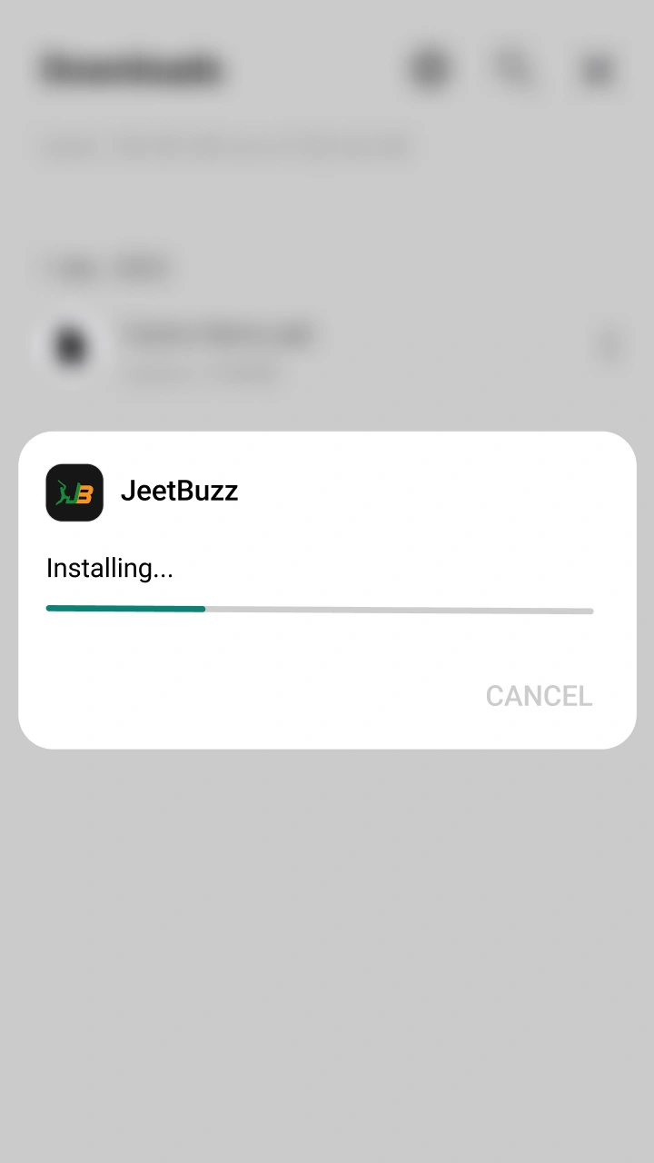 Complete the Android installation process to set up the Jeetbuzz app.