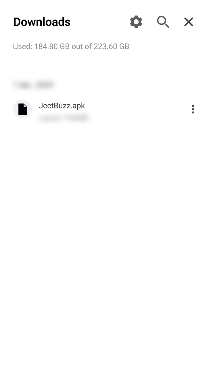 Open the downloaded APK file on your Android device for Jeetbuzz.