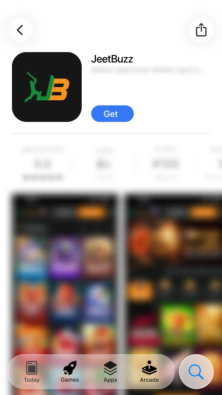 Tap the app download button to begin installing the Jeetbuzz mobile application on iOS.