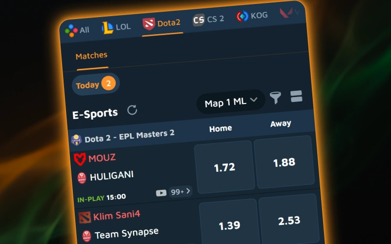 Bet on League of Legends and Dota 2 eSports tournaments on the Jeetbuzz app.