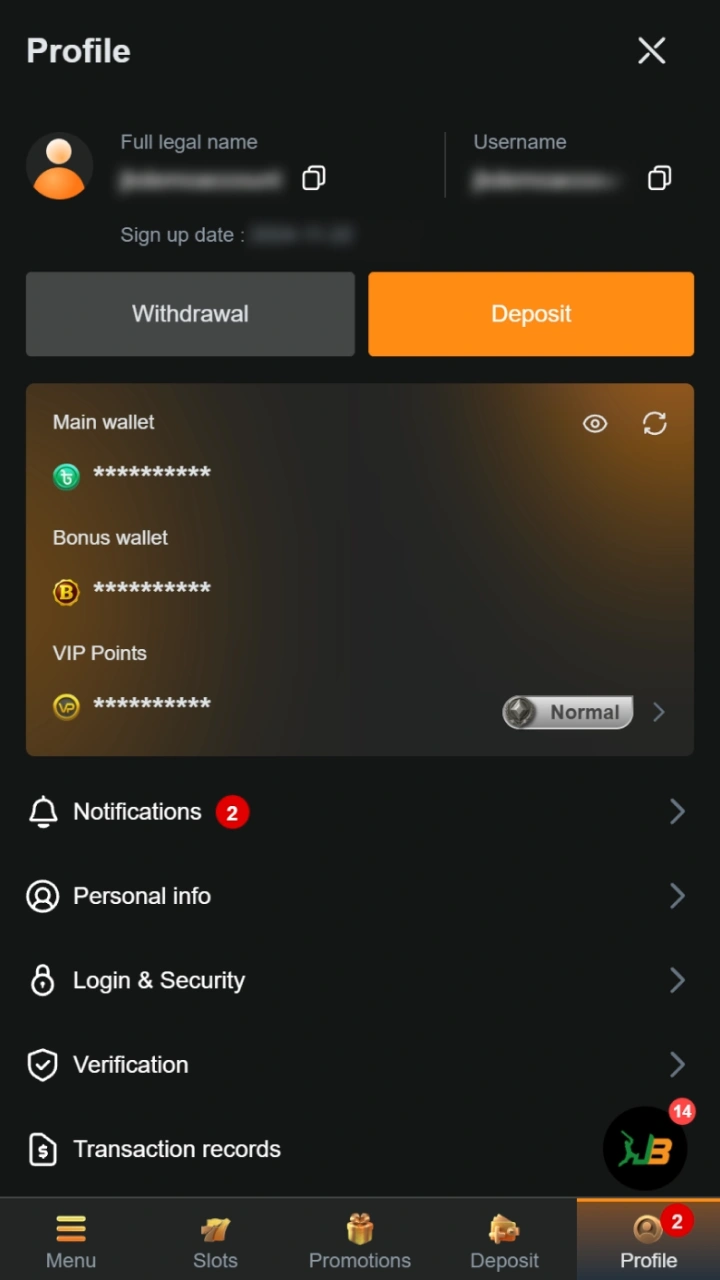 Verify the successful update inside the Jeetbuzz app settings after launch.