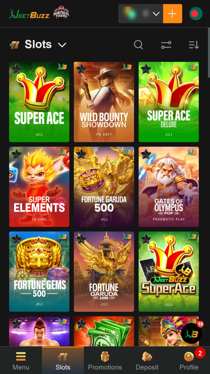 Choose a game and play now at Jeetbuzz online casino.