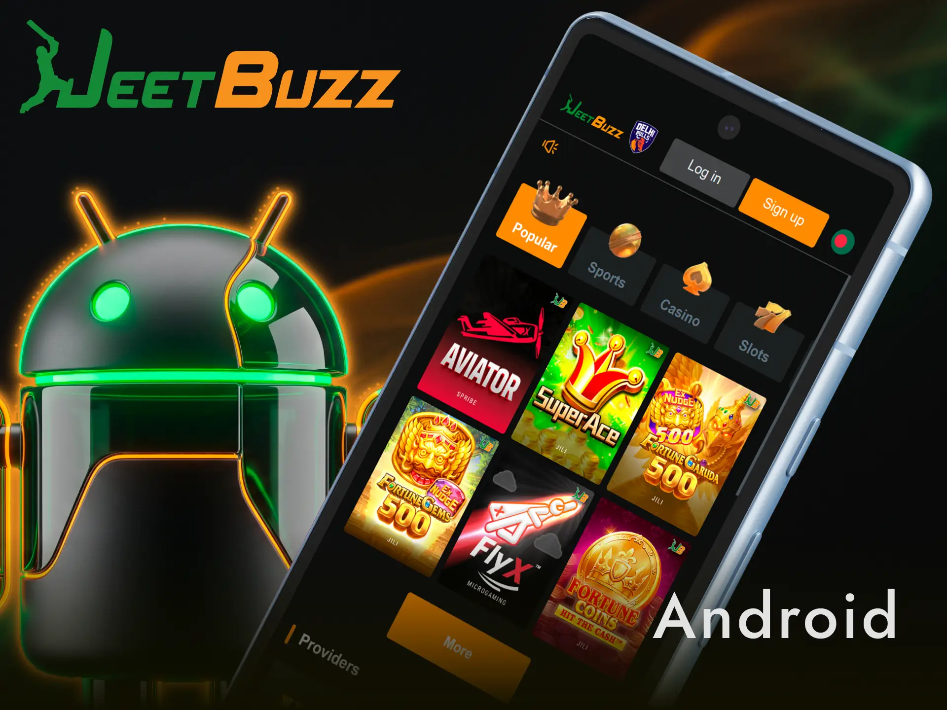 Install the Jeetbuzz Android APK to access mobile sports betting and casino games.