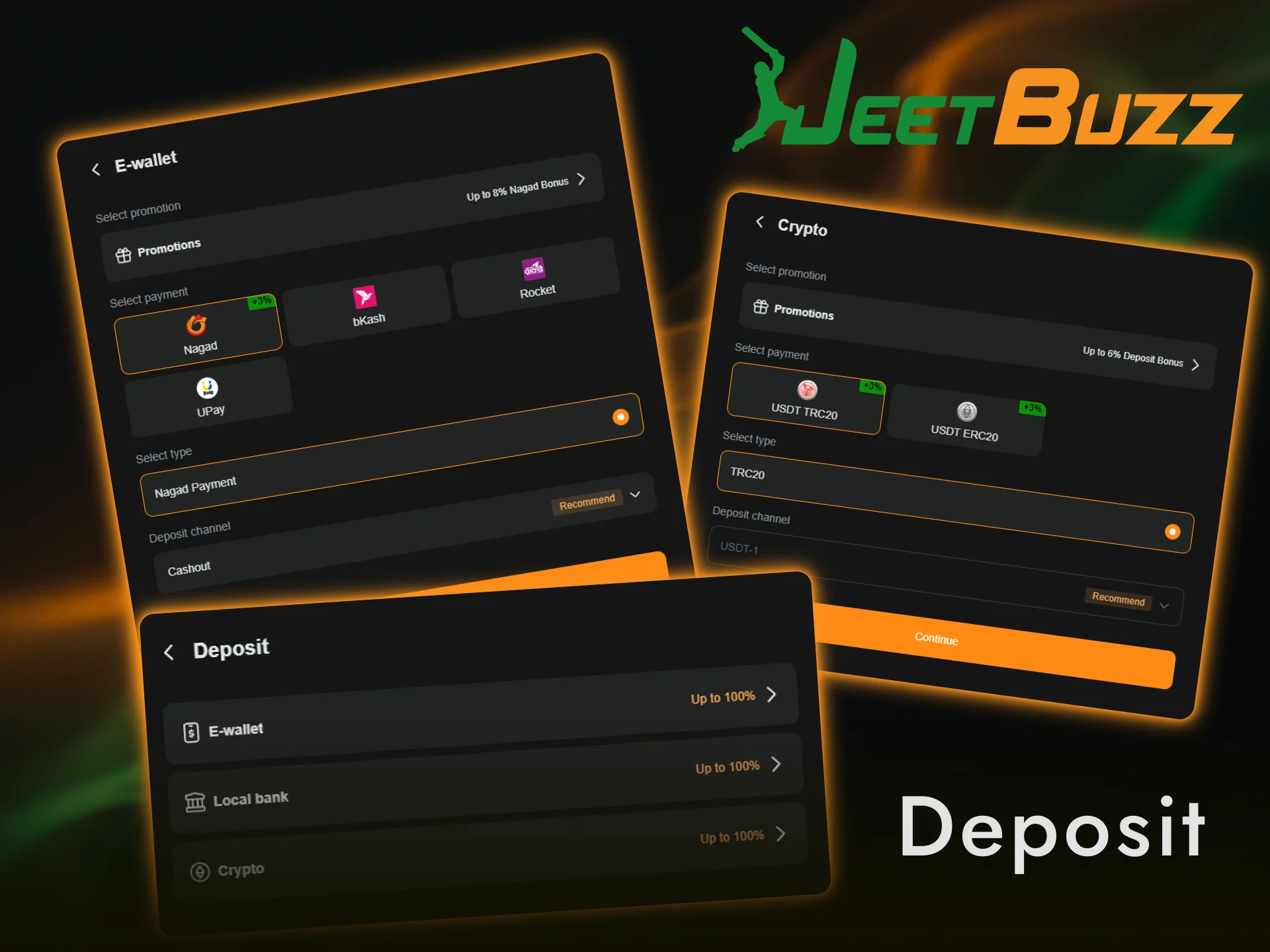 Fund your Jeetbuzz account to start betting and playing games in Bangladesh.