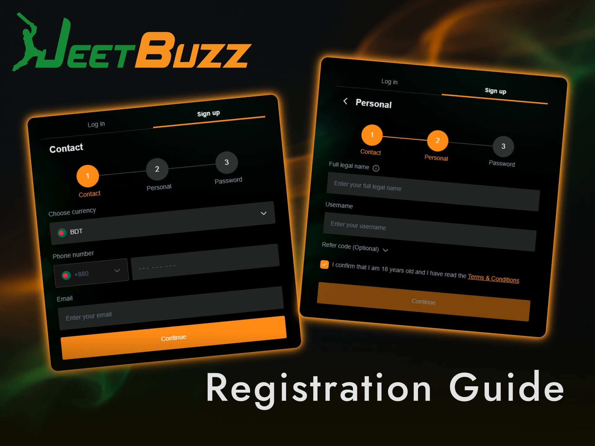 Register at Jeetbuzz Bangladesh to create a new player profile easily.