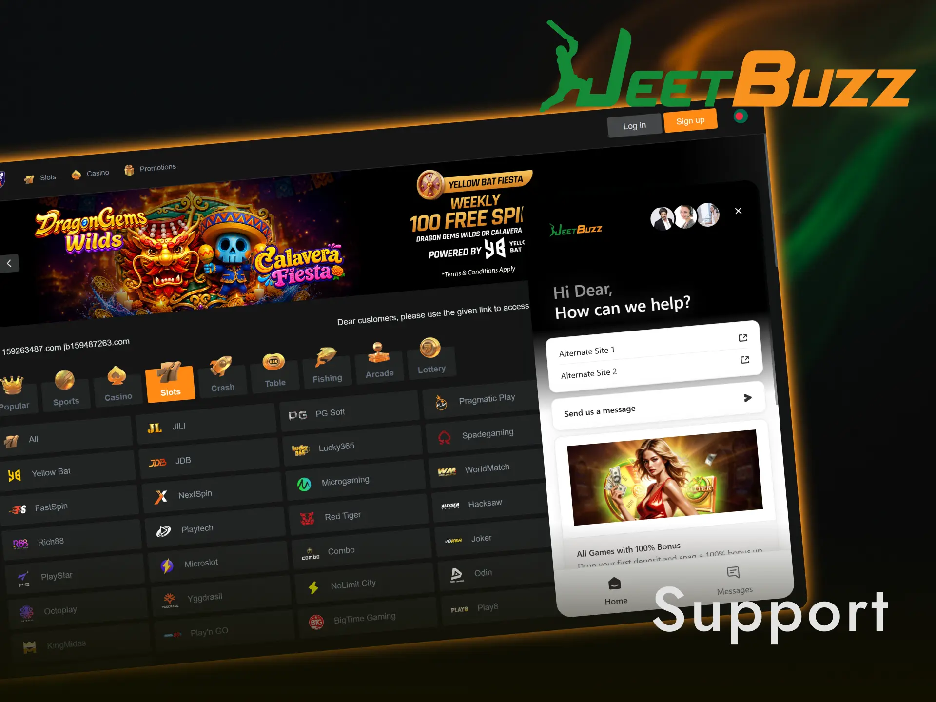 Contact customer support directly through the Jeetbuzz desktop app on PC.