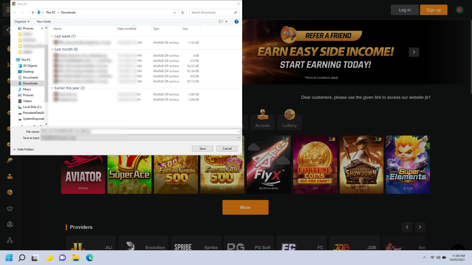 Locate the downloaded Jeetbuzz installer file on your Windows device.