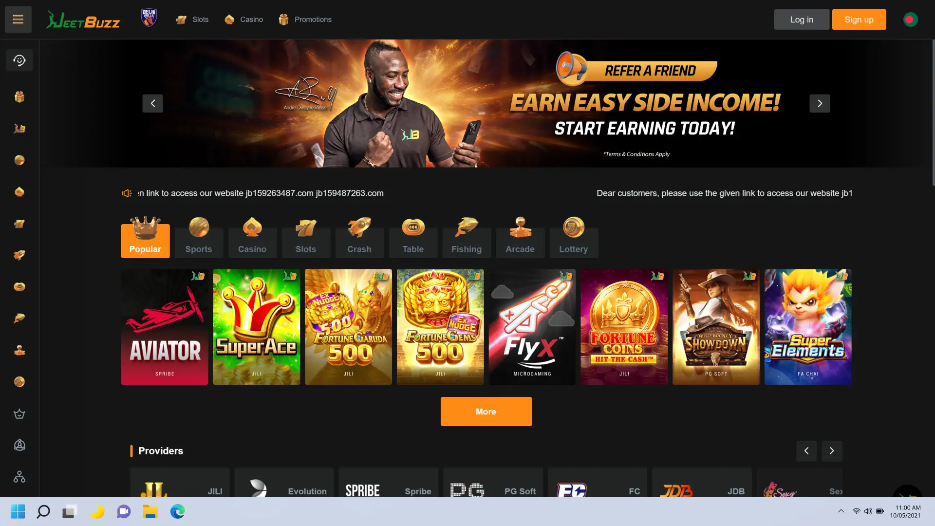 Launch the Jeetbuzz app on your computer to open the platform.