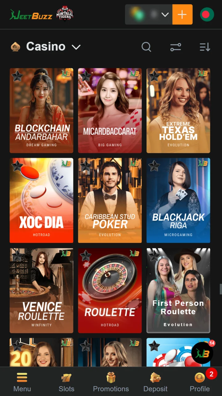 Open the Poker lobby to browse available tables on Jeetbuzz online.