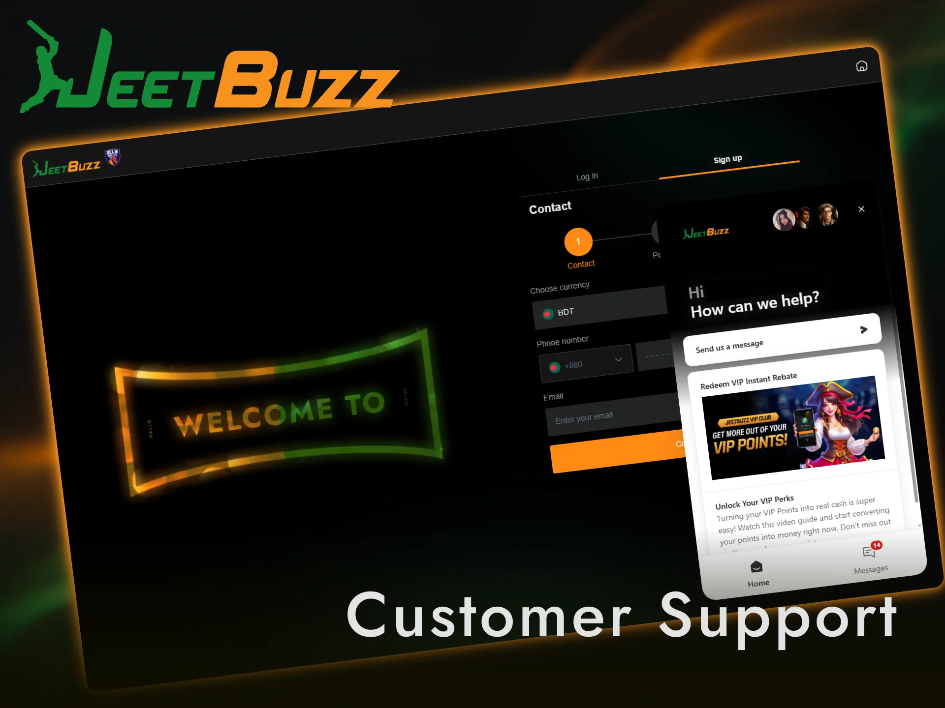 Contact customer support to resolve any registration app issues on Jeetbuzz.