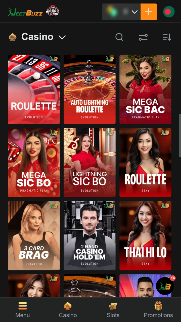 Open the Roulette lobby on Jeetbuzz and select your favorite table.